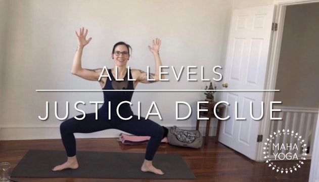 55 min all levels w/ Justicia: lunge and squat depth via ankle mobility 