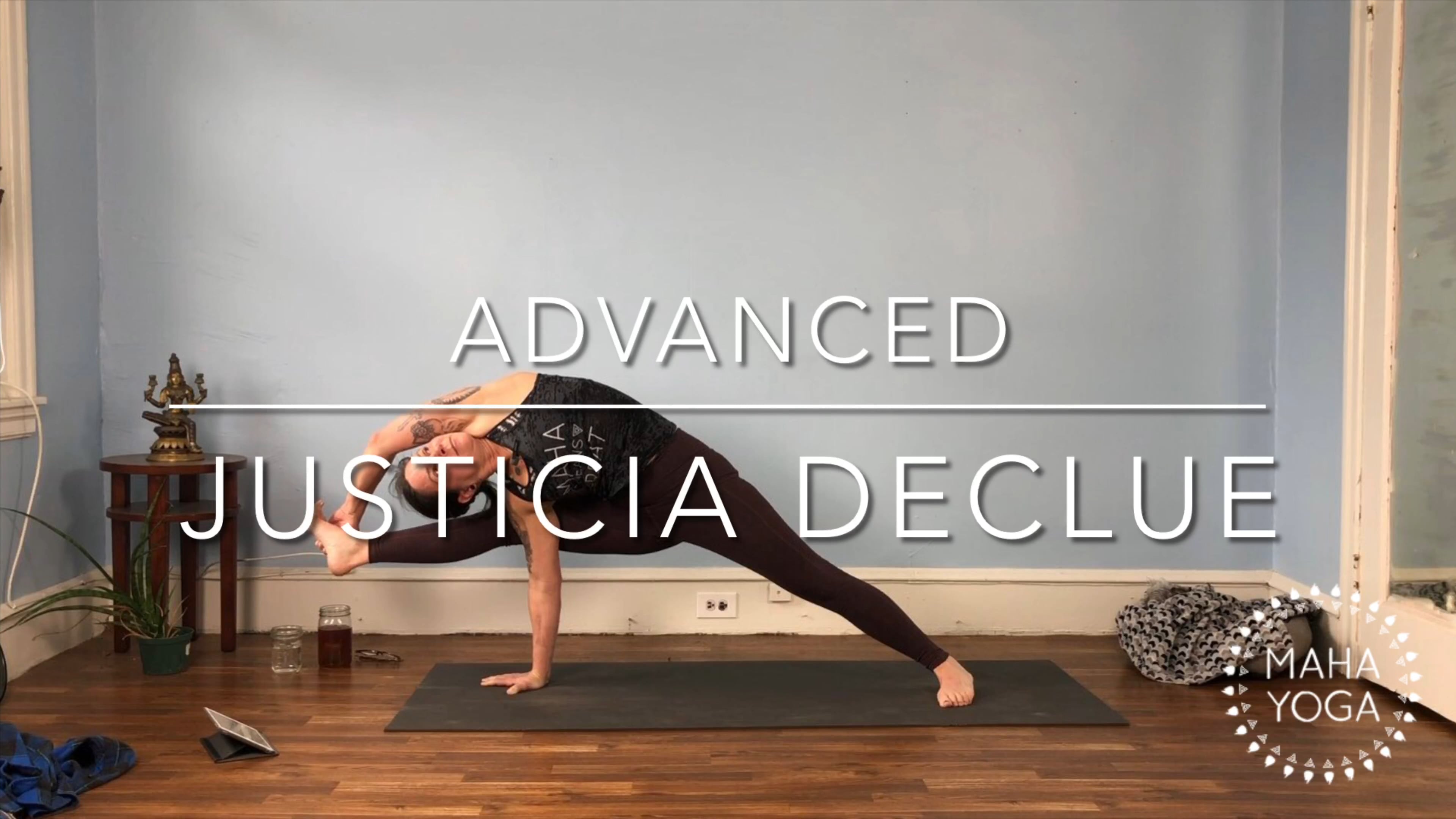 75 min advanced w/ Justicia: hamstrings, side bends & twists