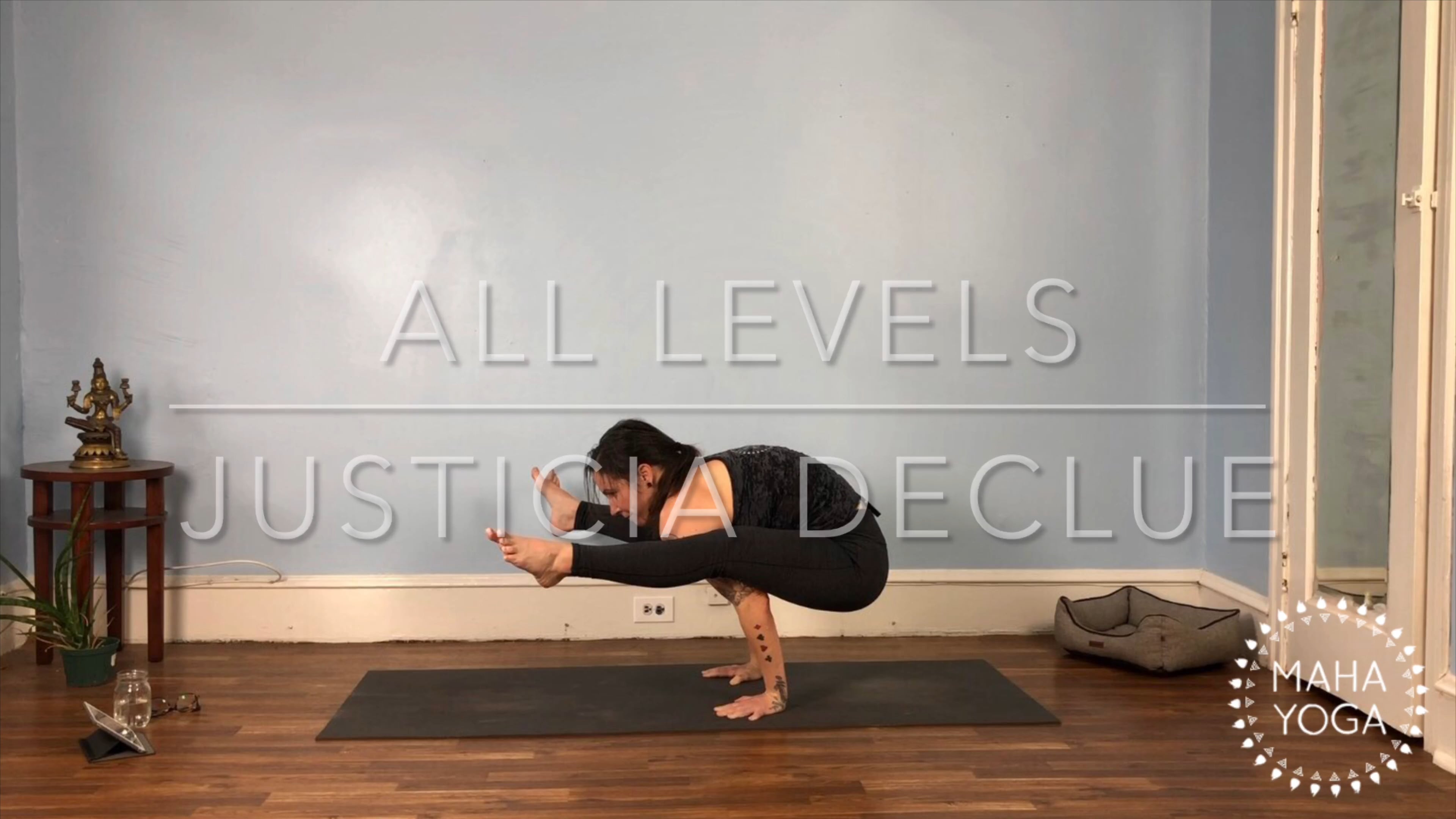 75 min all levels w/ Justicia: hamstrings & arm balances