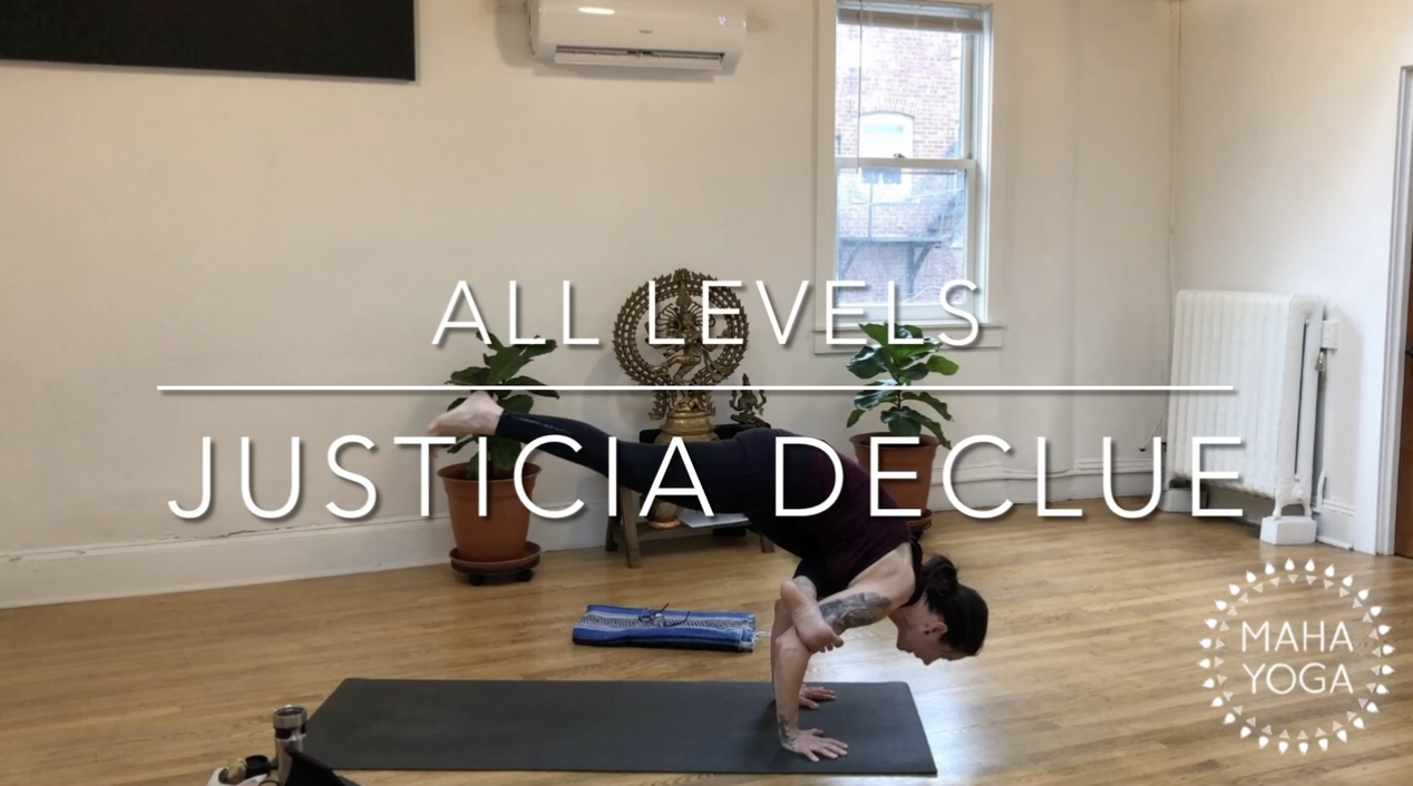 52 min w/ Justicia: hip openers + arm balances