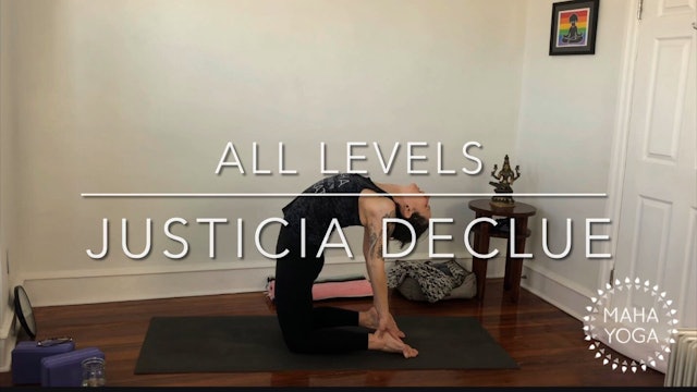 45 min all levels w/ Justicia: chest & shoulder openers