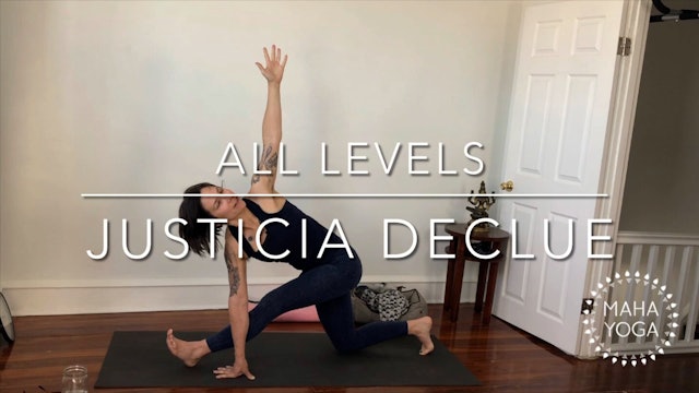 55 min all levels w/ Justicia: hamstrings, twists & side bends
