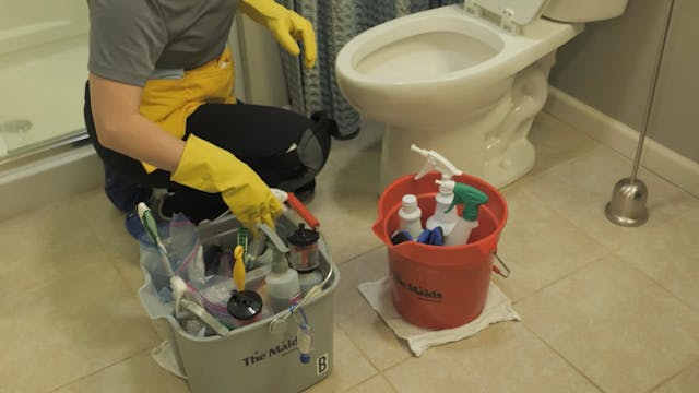 Bathroom Cleaning Process