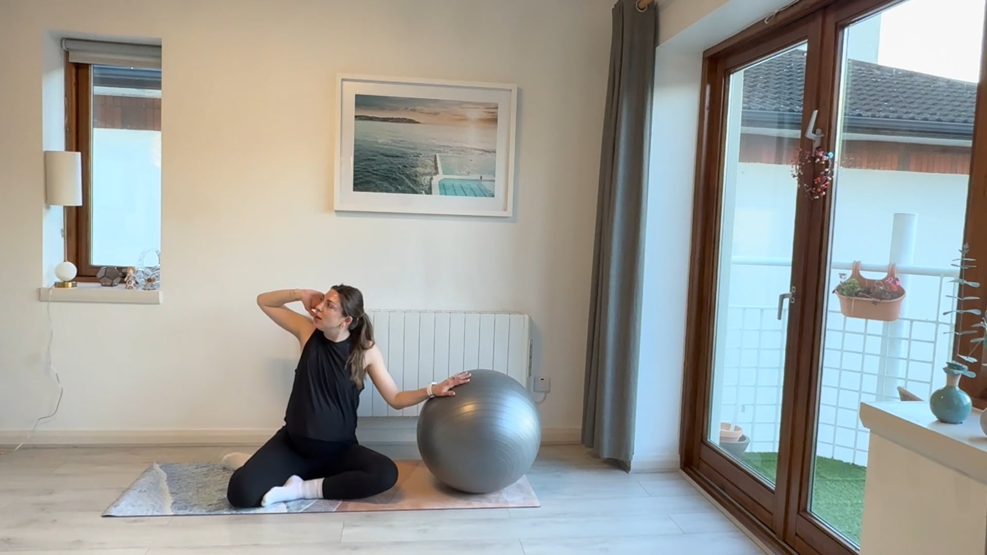 Pregnancy Pilates #89 | 14 minute class with the yoga ball