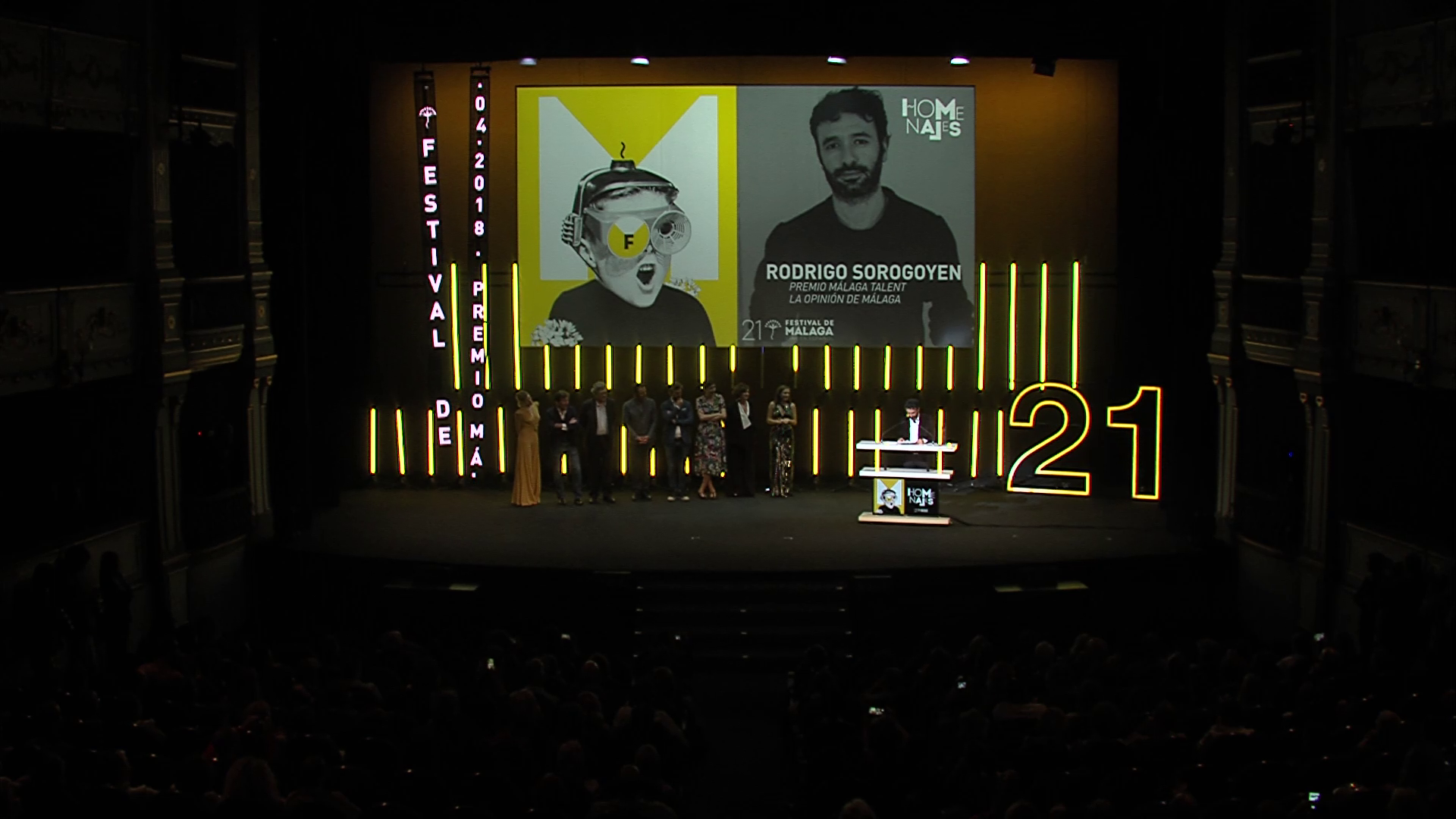 21 Edición - Ceremonia de entrega Premio Málaga Talent a Rodrigo Sorogoyen