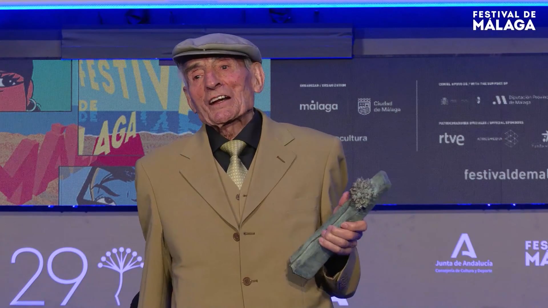 Biznaga de Honor: Saturnino García - 29 Festival de Málaga