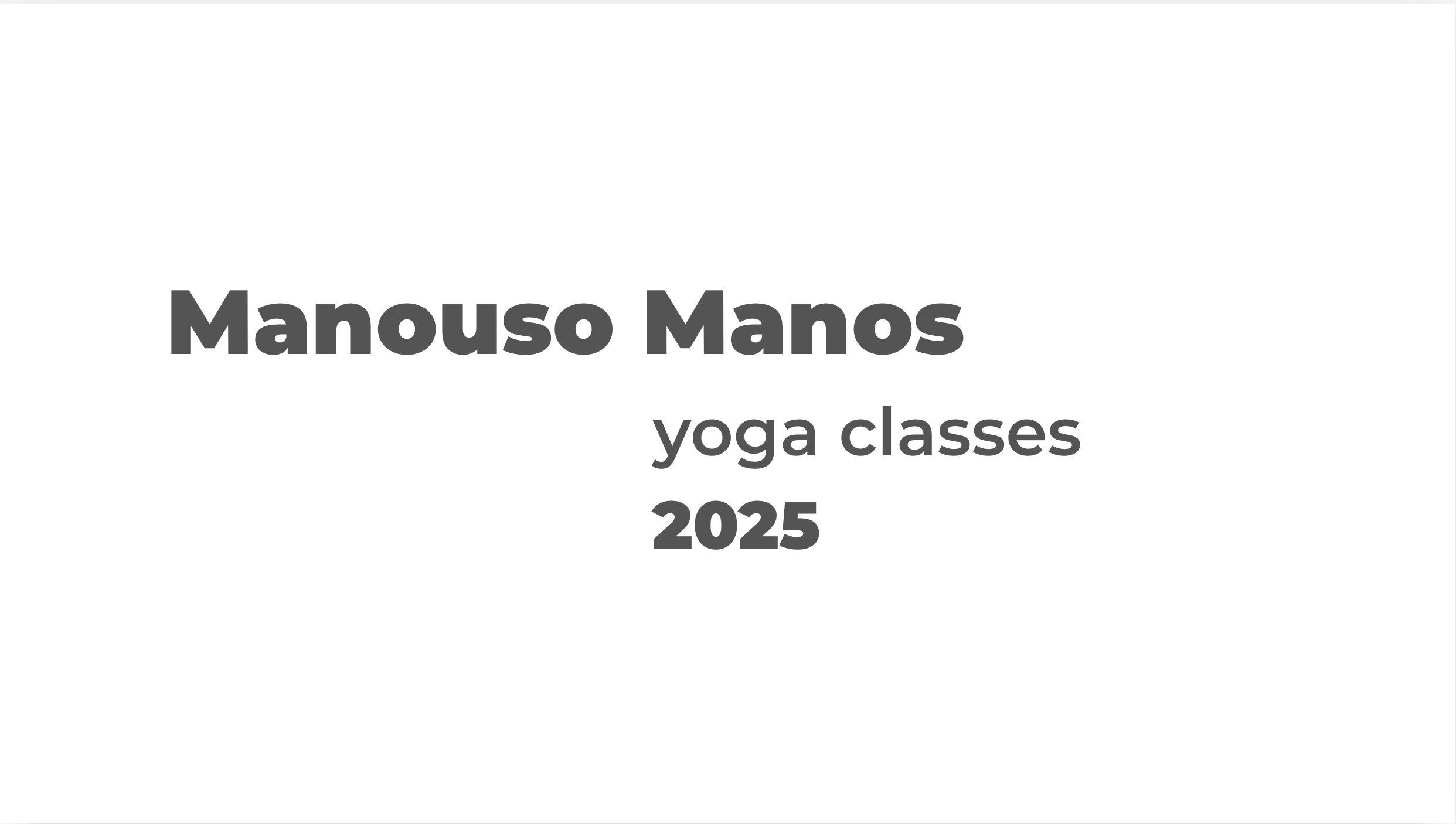 Yoga Classes 2025