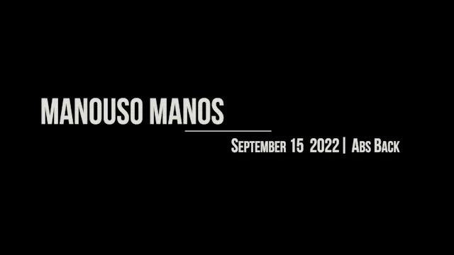 Manouso Manos September 16 2022 - abs back