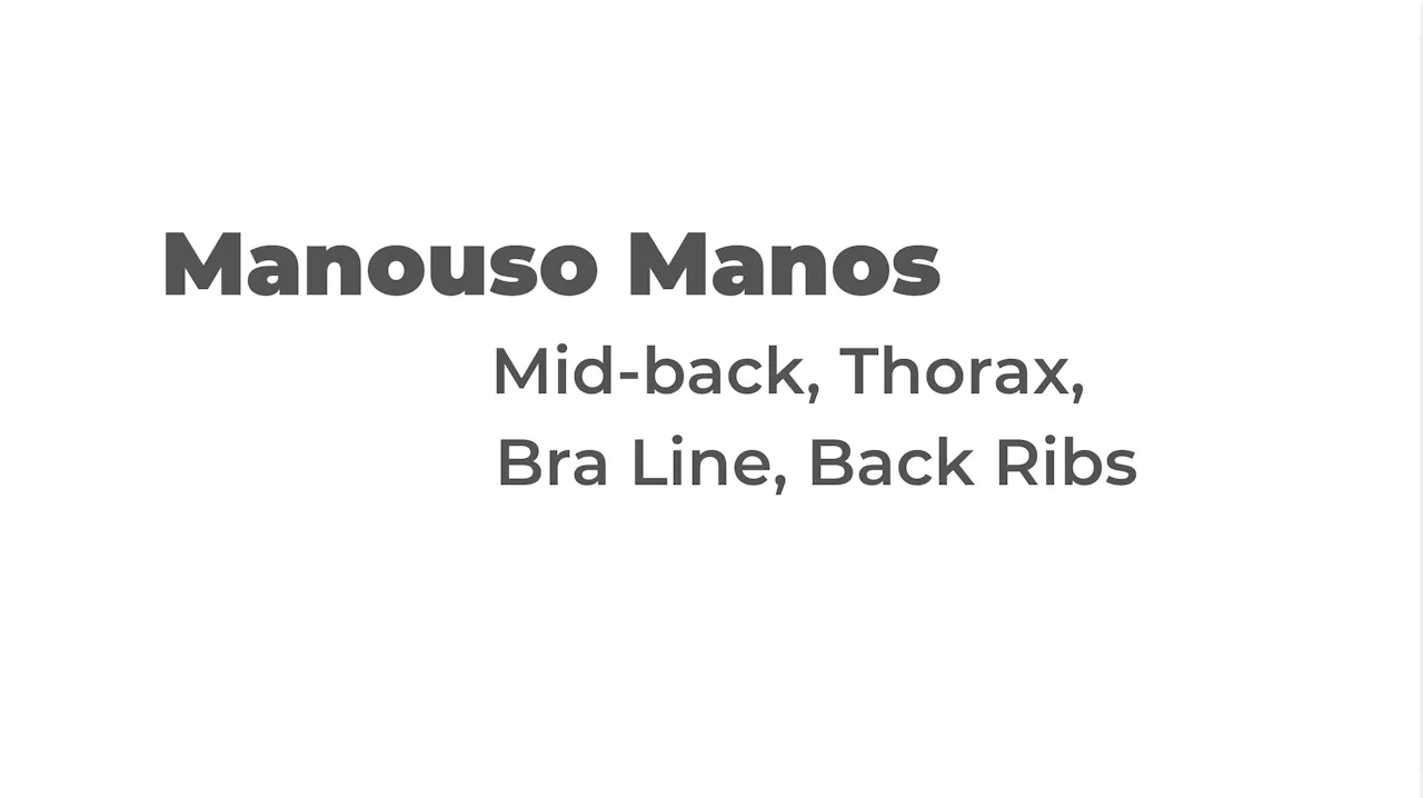 Mid-back, Thorax,  Bra Line, Back Ribs