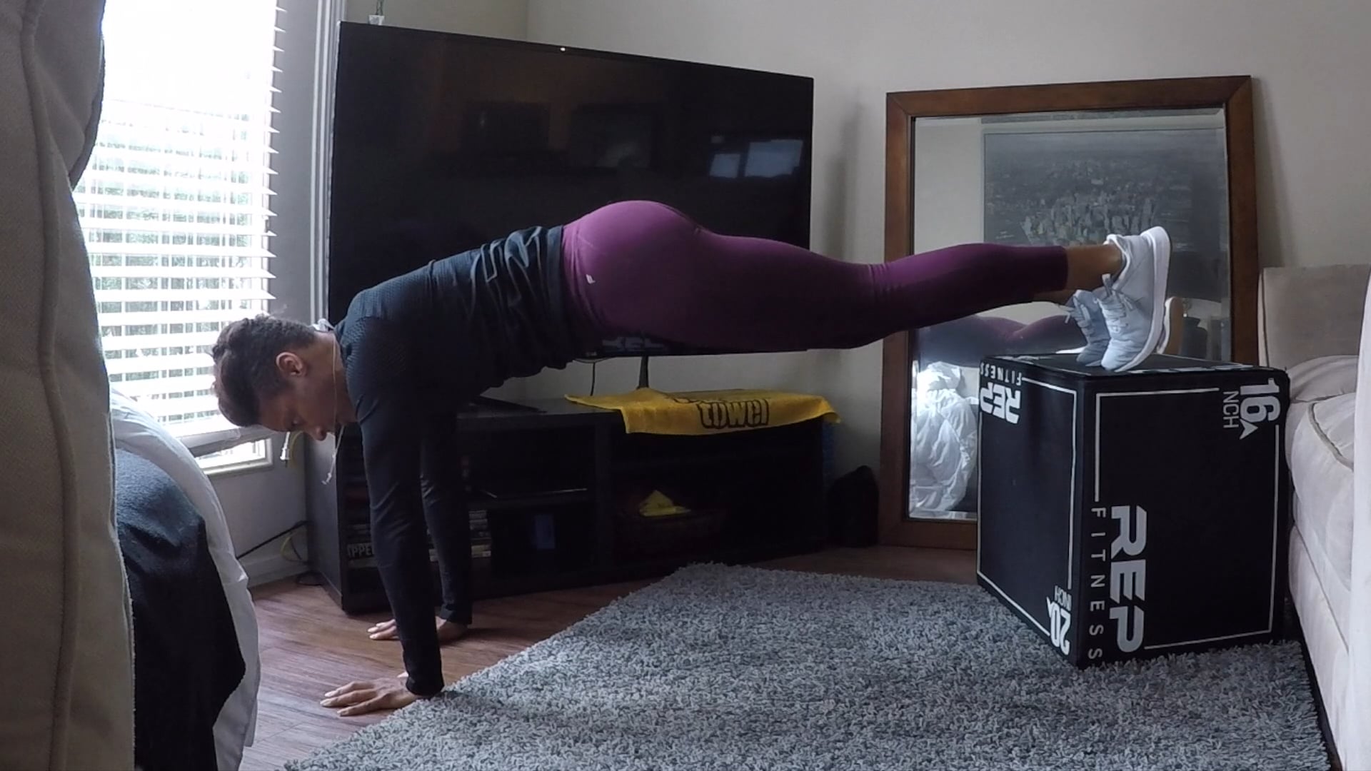 Feet Elevated Oblique Mountain Climber