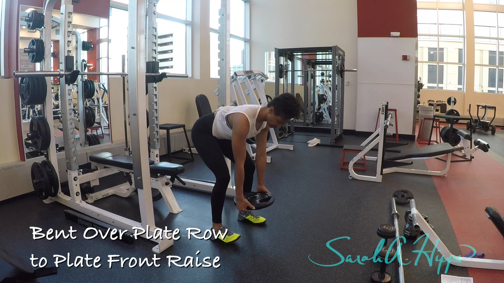 Bent Over Plate Row to Plate Front Raise