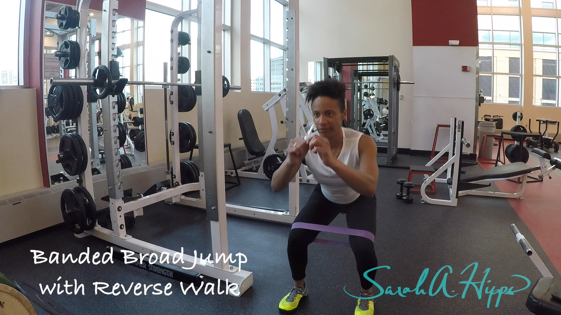 Banded Broad Jump with Reverse Walk