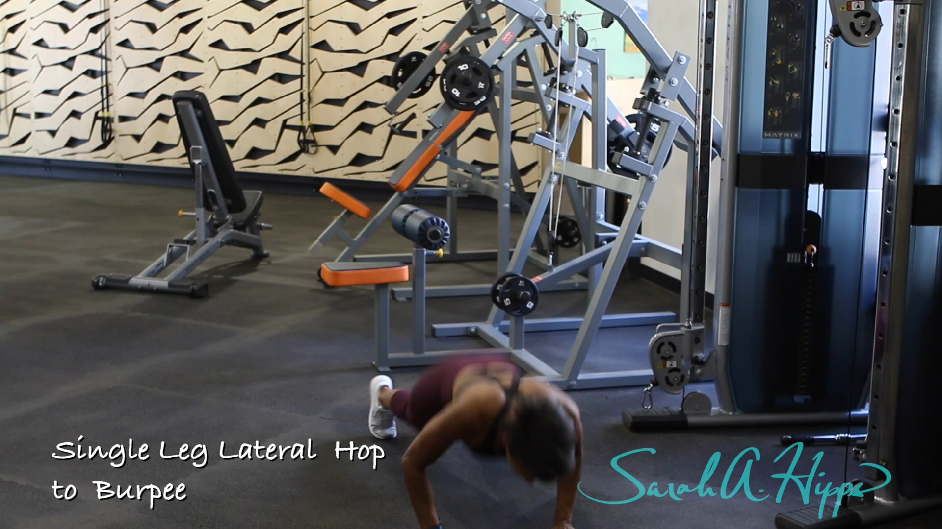 Single Leg Lateral Hop to Burpee