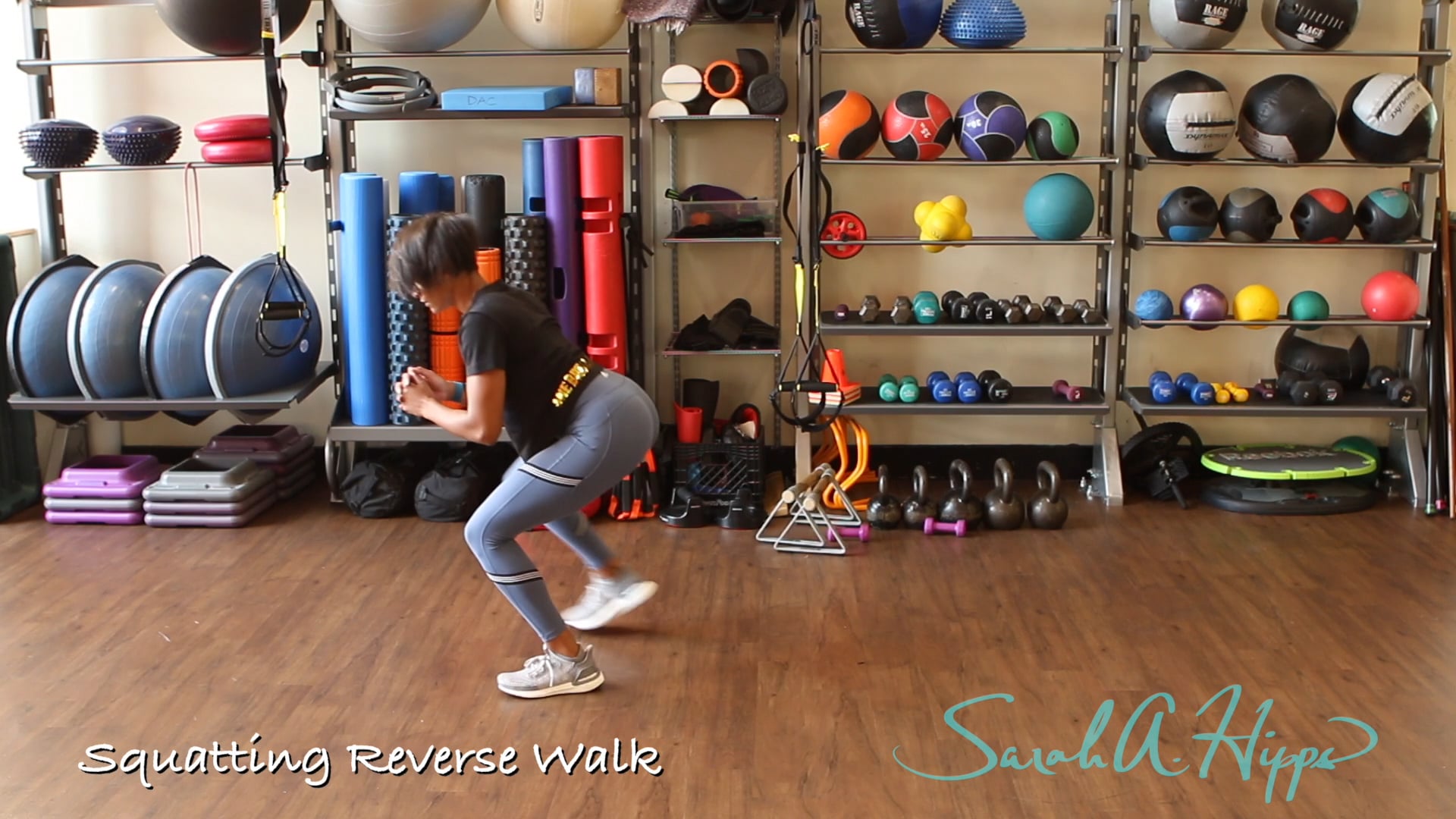 Squatting Reverse Walk