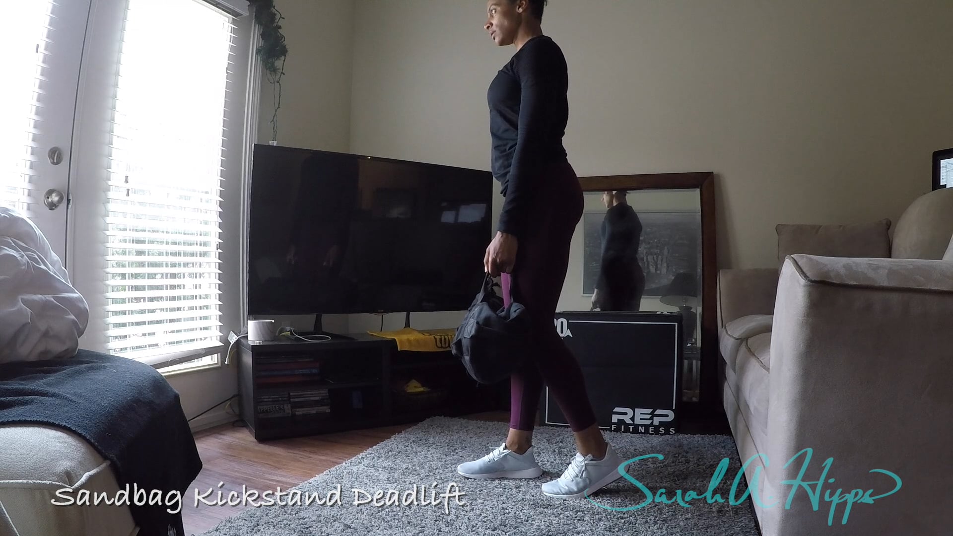 Sandbag Kickstand Deadlift