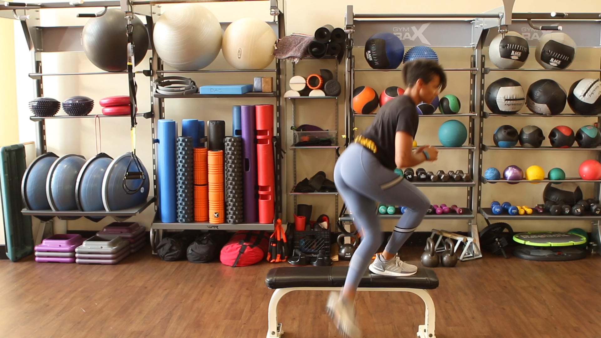 Single Leg Bench Lateral Step-over