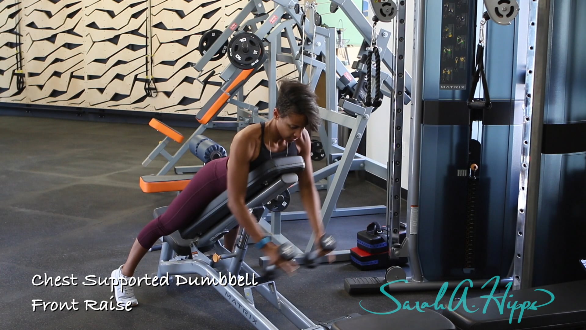 Chest Supported Dumbbell Front Raise
