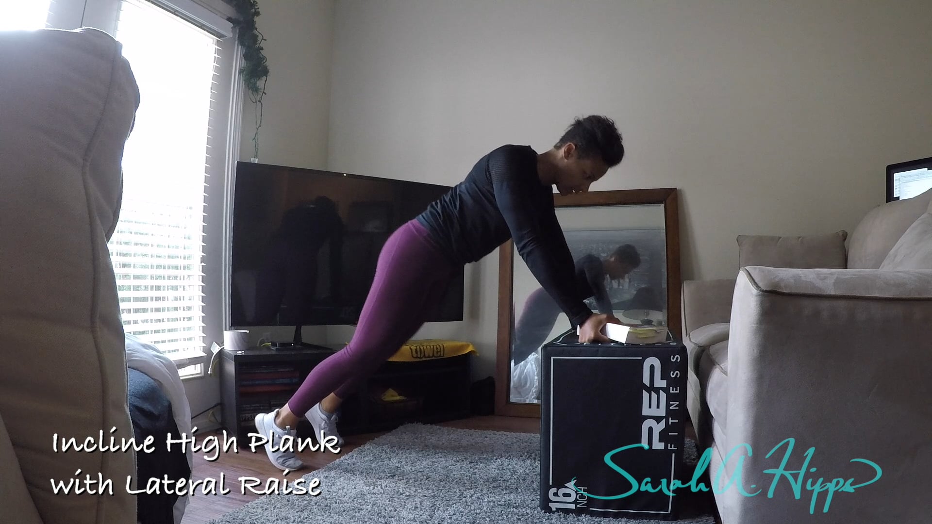 Incline High Plank with Lateral Raise