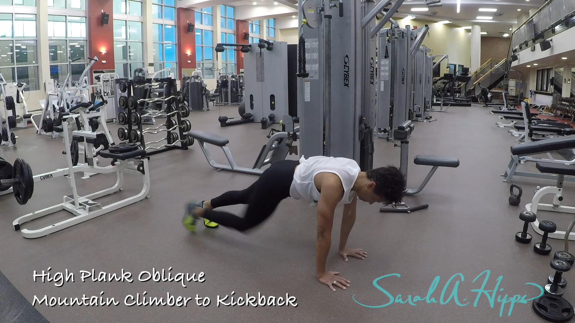 High Plank Oblique Mountain Climber to Kickback