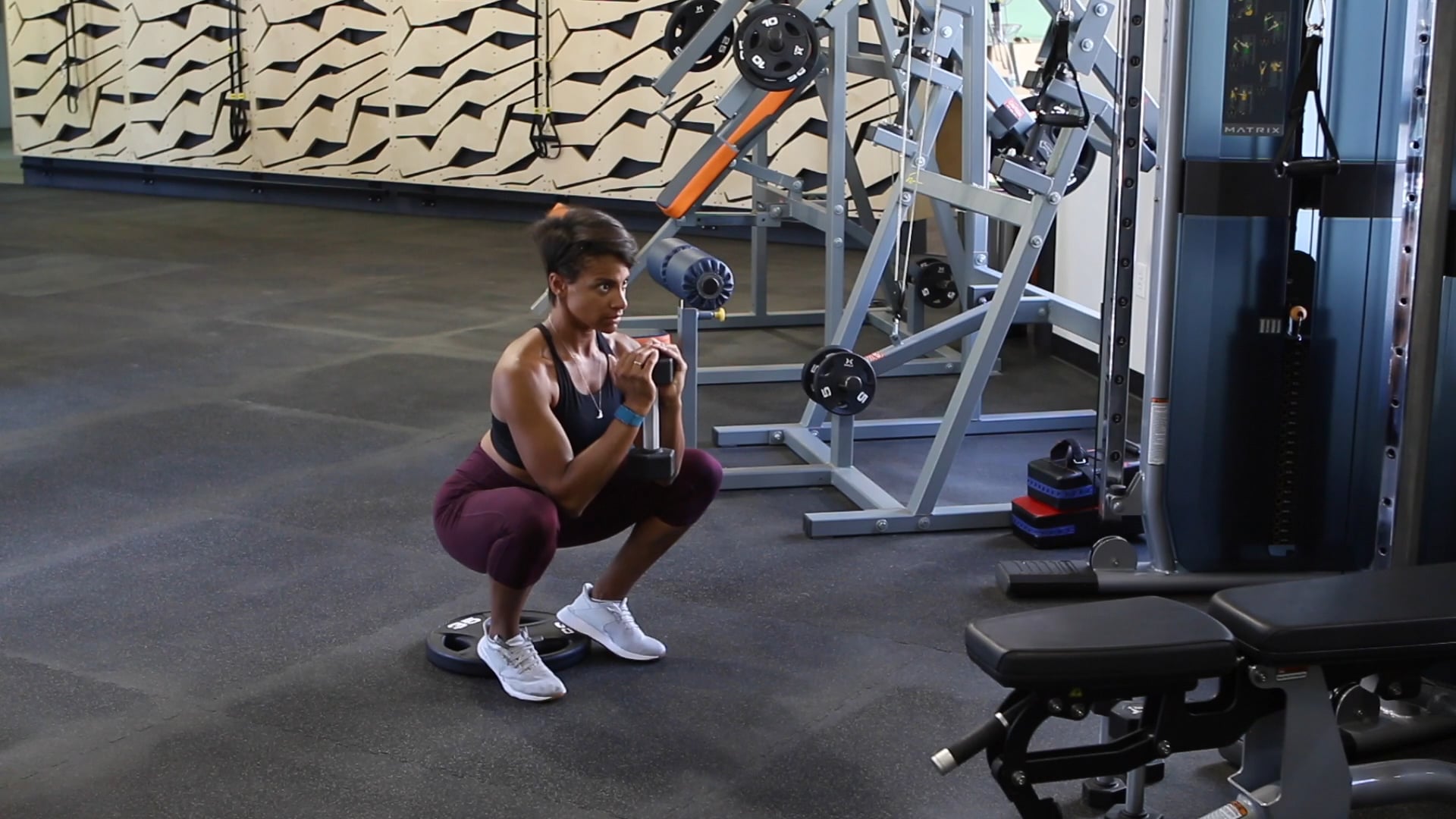 Heel Elevated Goblet Squat Pulses