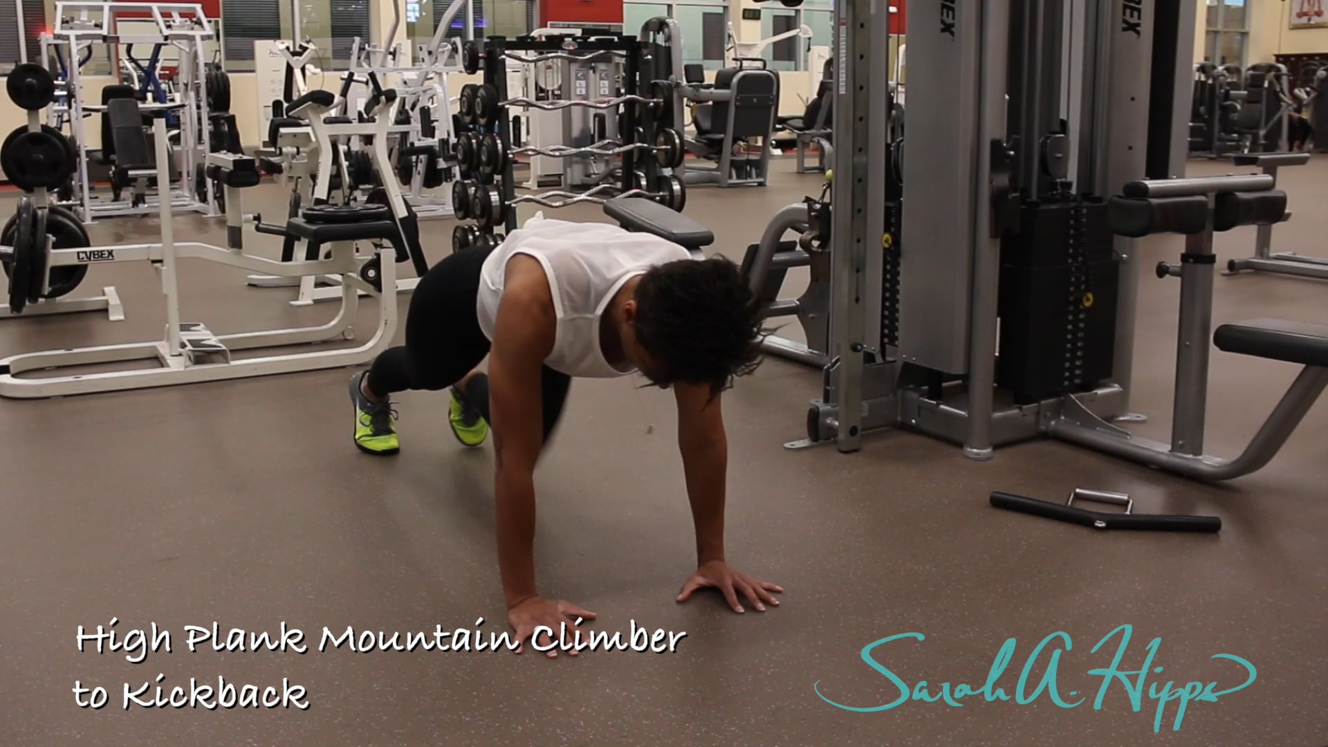 High Plank Mountain Climber to Kickback
