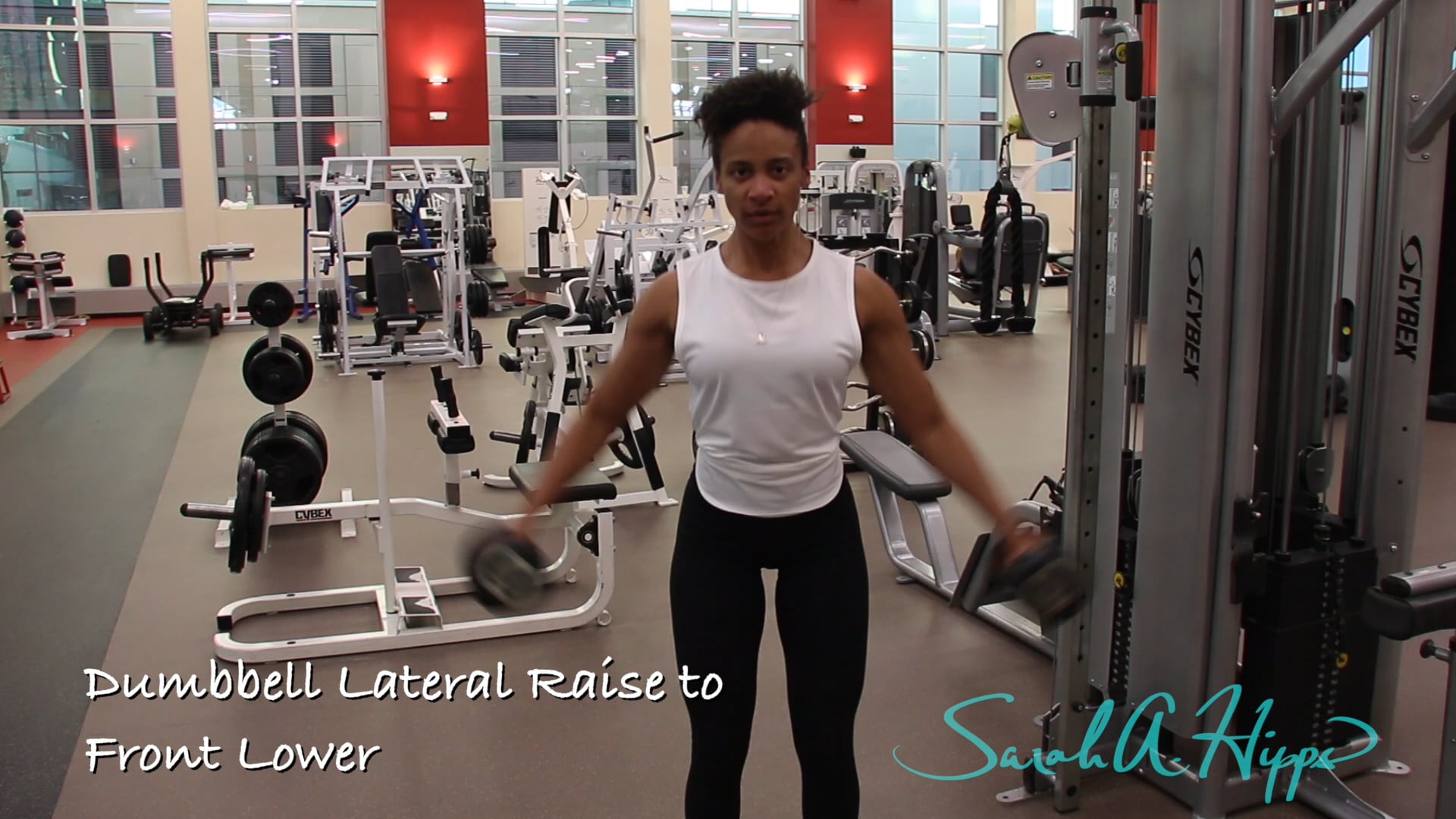 Dumbbell Lateral Raise to Front Lower