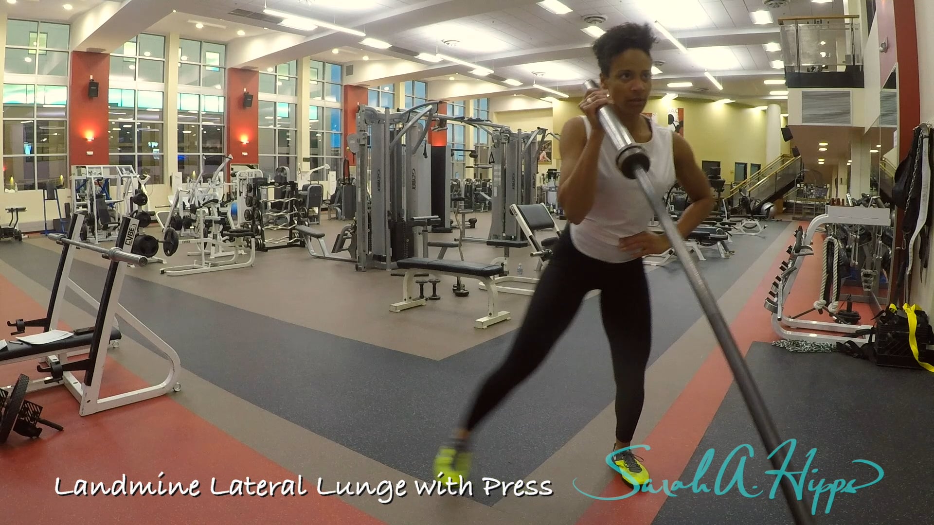 Landmine Lateral Lunge with Press