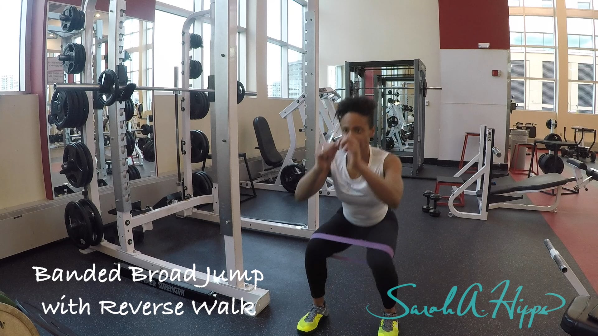 Banded Broad Jump with Reverse Walk