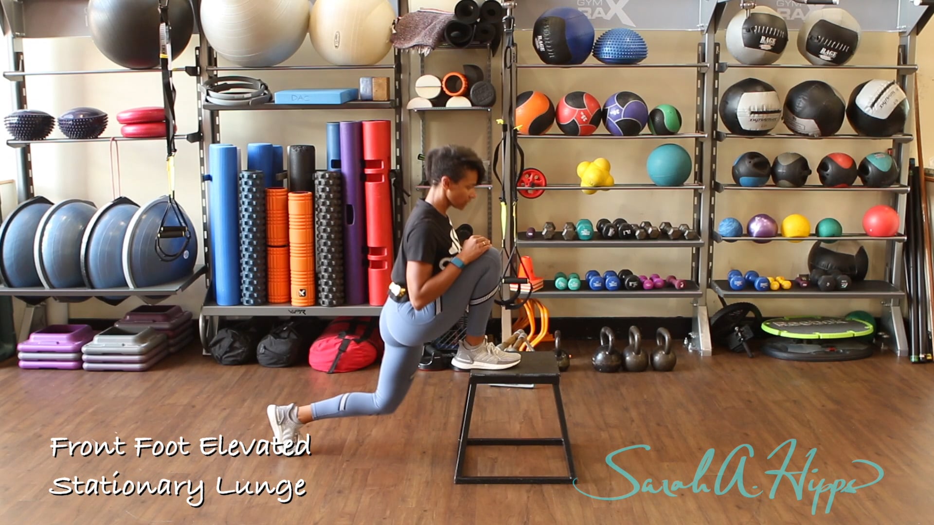 Front Foot Elevated Stationary Lunge