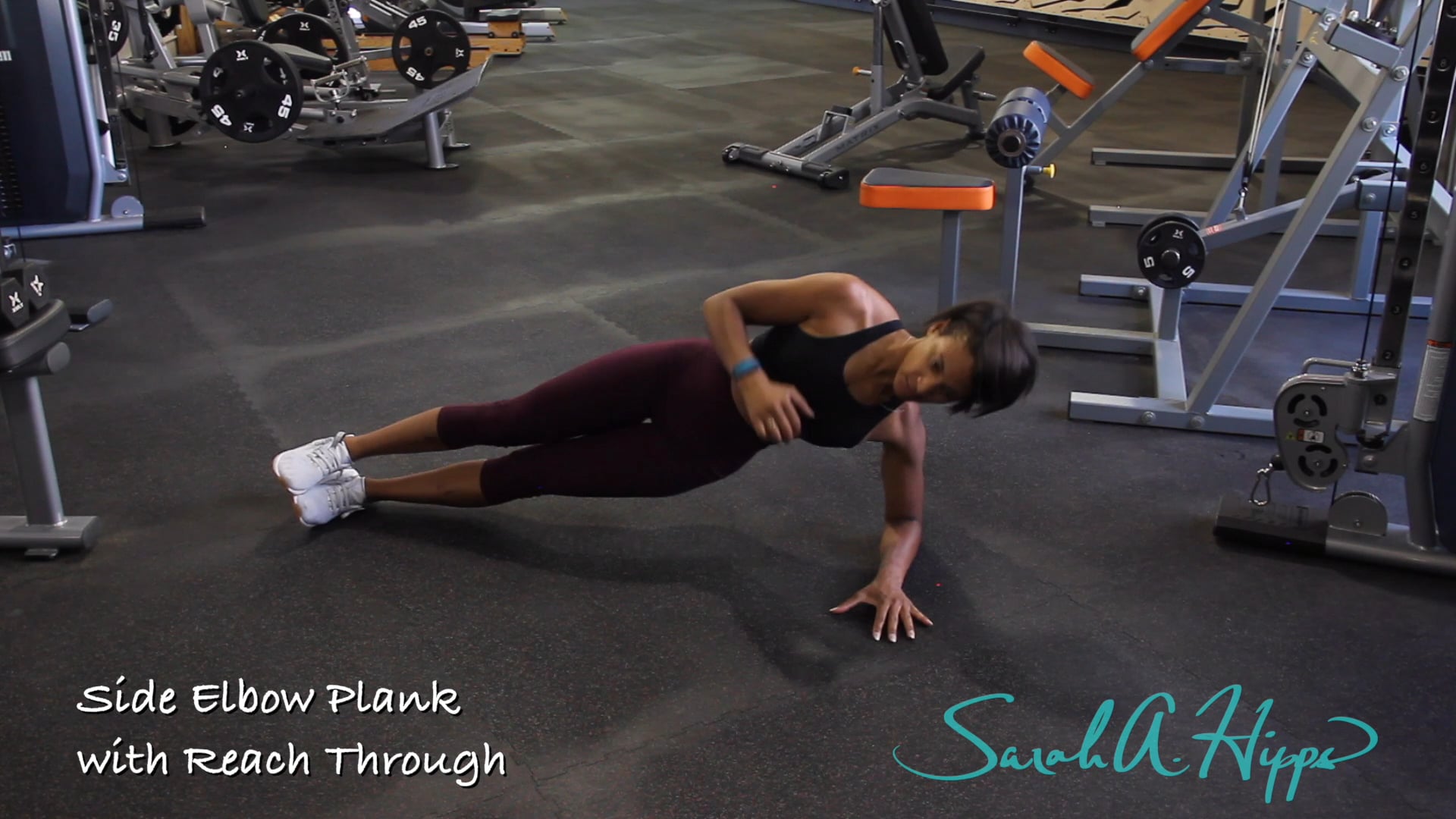 Side Elbow Plank with Reach Through