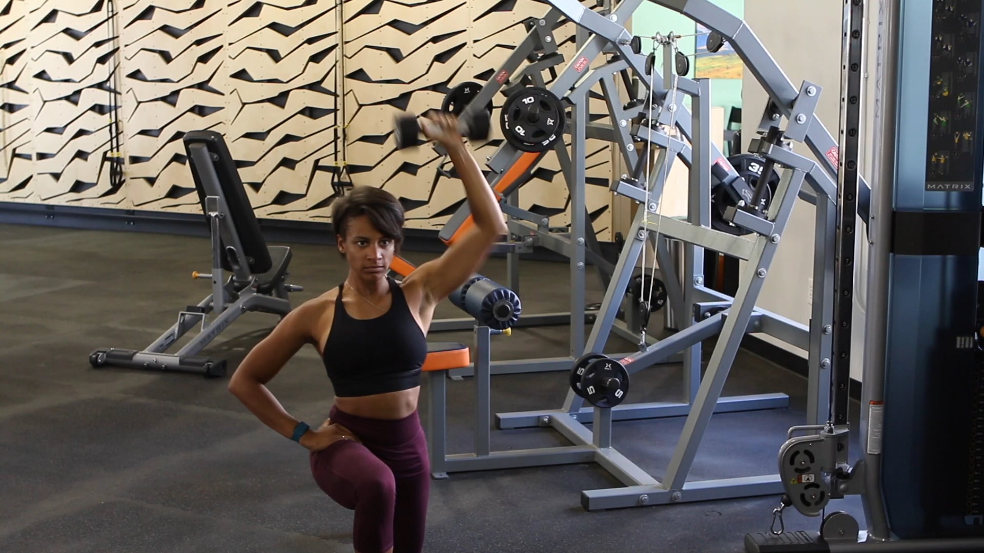Stationary Reverse Lunge with Arnold Press