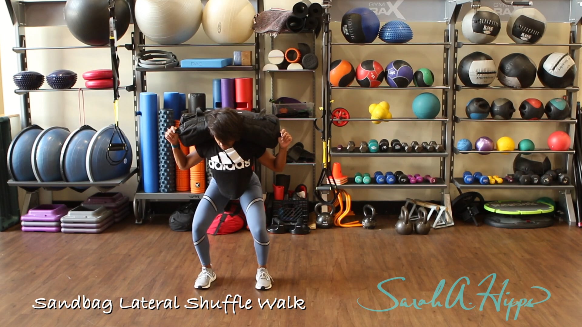 Sandbag Lateral Shuffle Walk