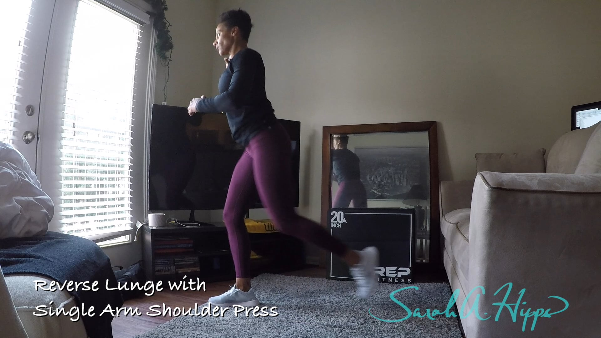 Reverse Lunge with Single Arm Shoulder Press