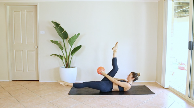 18 Minute Full Body Pilates With a Ball 