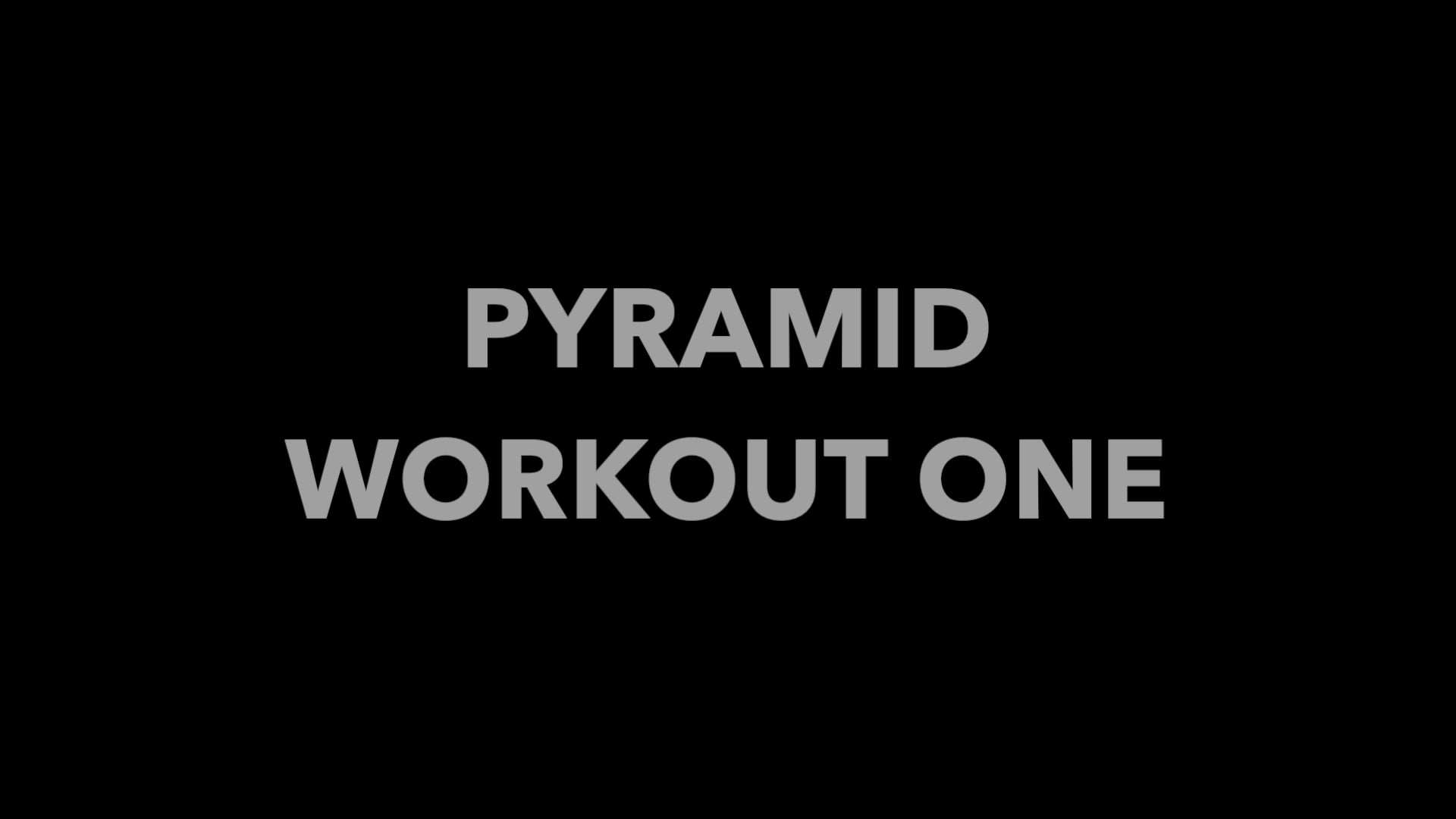 Pyramid Interval Workout 1 with Sara