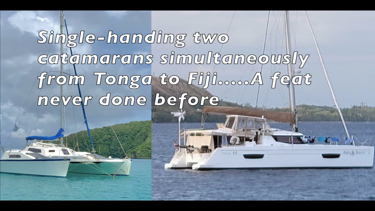 Single handing two catamarans simultaneously?!?! 