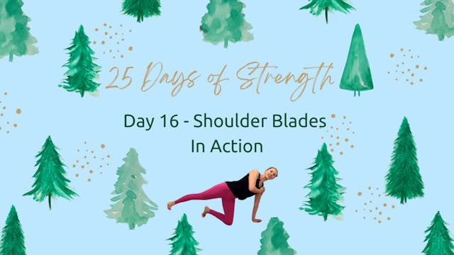 Day 16 - Shoulder Blades In Action