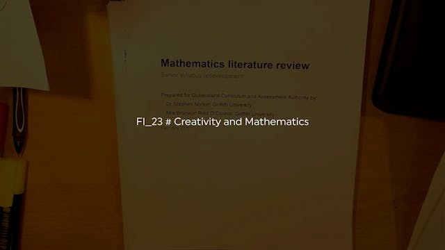 FI_23 # Creativity and Mathematics