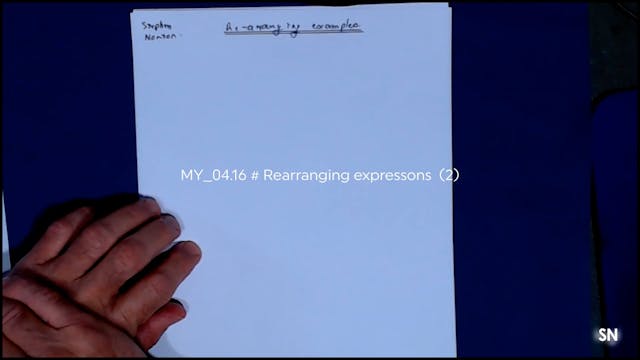 MY_04.16 # Rearranging expressons  (2)