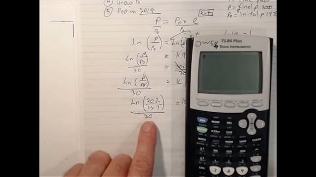 SM_1-22 # Population Problem using Natural Logarithms