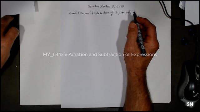 MY_04.12 # Addition and Subtraction of Expressions