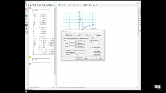 SM_7-8 # Using Technology to investigate the Derivative of ln(x)