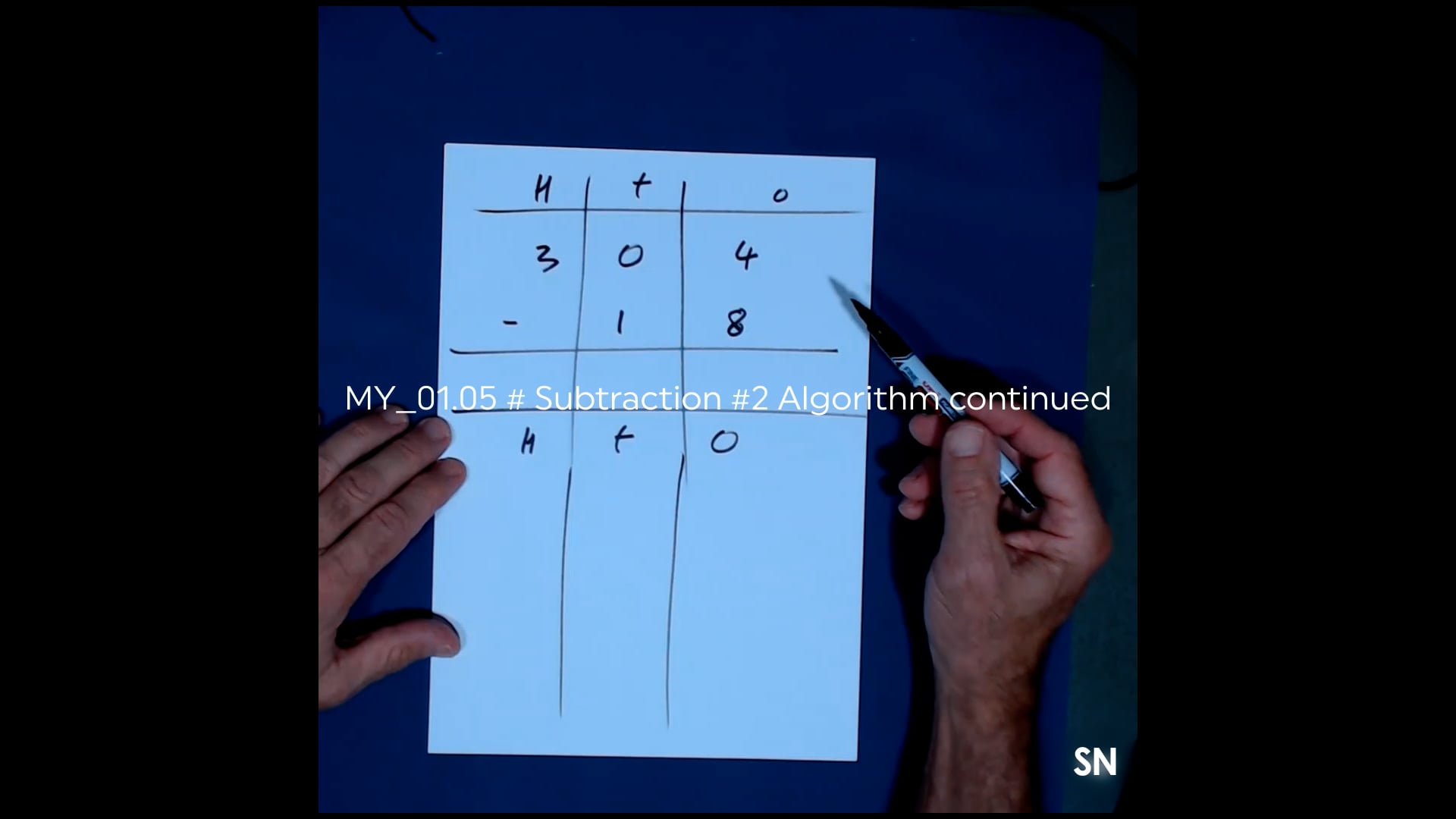 MY_01.05 # Subtraction #2 Algorithm continued
