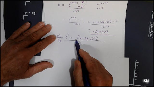 SM_7-3 # Calculating the Constant to find the Derivative of an Exponential Function