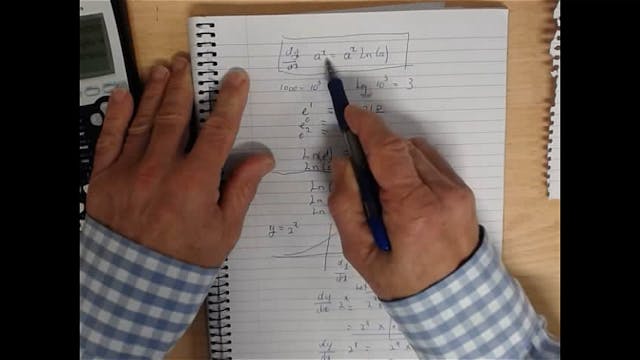 SM_7-6 # Using Natural Logs to find the Constant for Derivatives of Exponentials