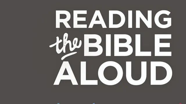 Reading the Bible Aloud