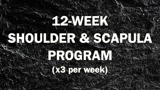 12-Week Shoulder & Scapula Program