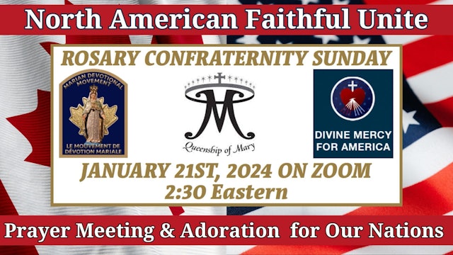 North American Rosary Confraternity Sunday - January 21st, 2024