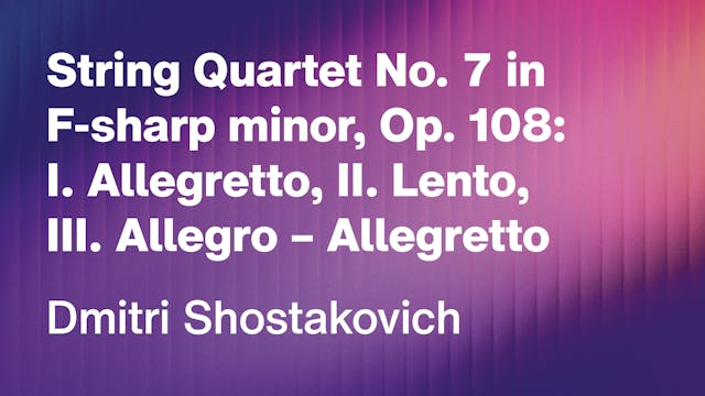 Dmitri Shostakovich: String Quartet N...