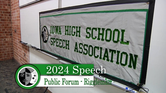 IHSSA Debate Tournament - Public Forum 2024 - Riggleman
